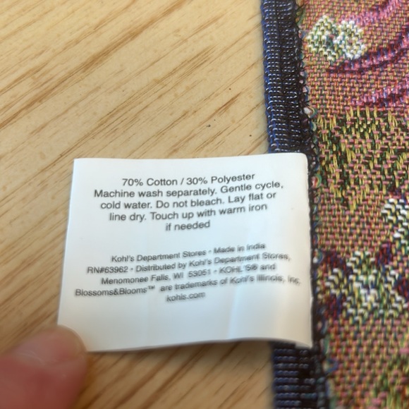 Blossom & Blooms Easter Bunny Table Runner  NWT - Picture 7 of 9